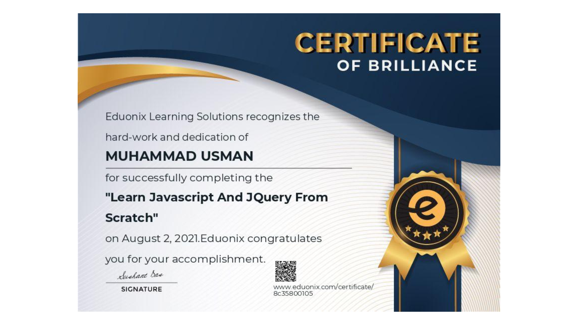 Certificate 10
