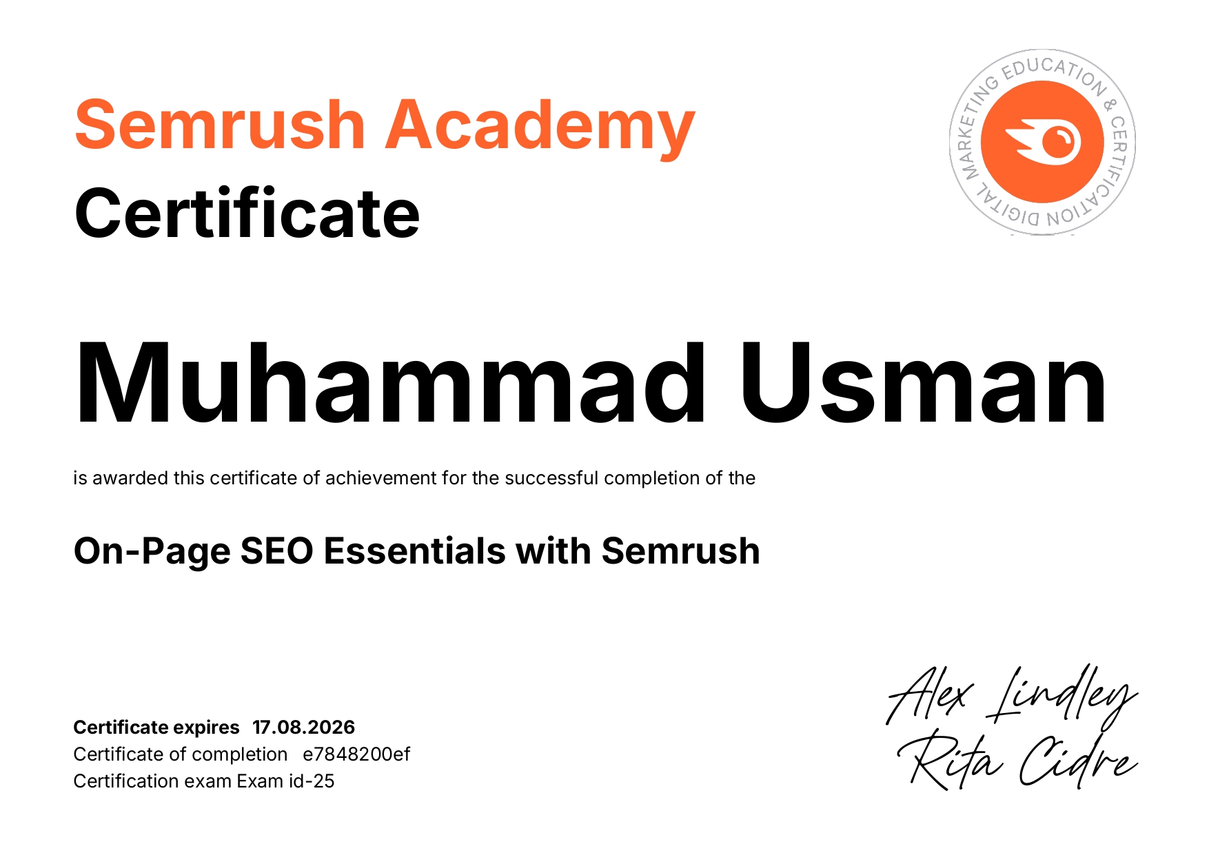 Certificate 4
